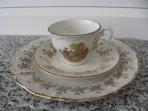 Tasse soucoupe dessert couple - tasse,