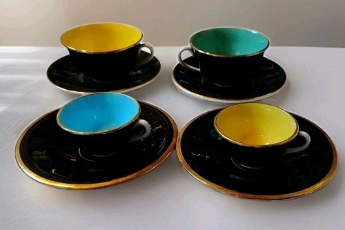 Tasses anciennes digoin noir - digoin,